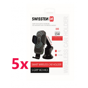 5X SWISSTEN Car Holder With Wireless Charger S-Grip W2-HK3