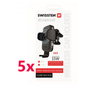 5X SWISSTEN Car Holder With Wireless Charger S-Grip W2-AV5