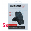 5X SWISSTEN Magnetic Car Holder With Wireless Charger WM1-AV3